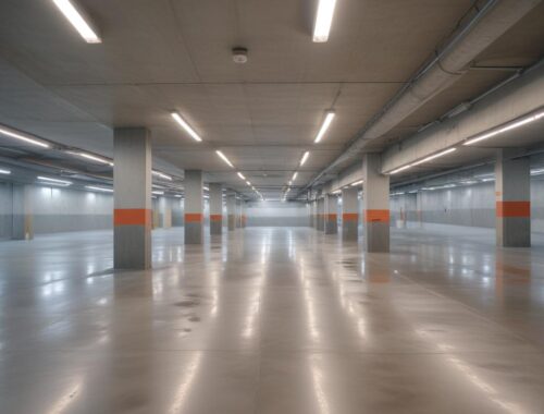 Полы для парковок под ключ: наливные и бетонные варианты, цена за м²