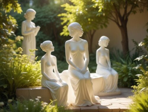 Фигуры из стеклопластика как элемент декоративного оформления интерьеров и садовых пространств