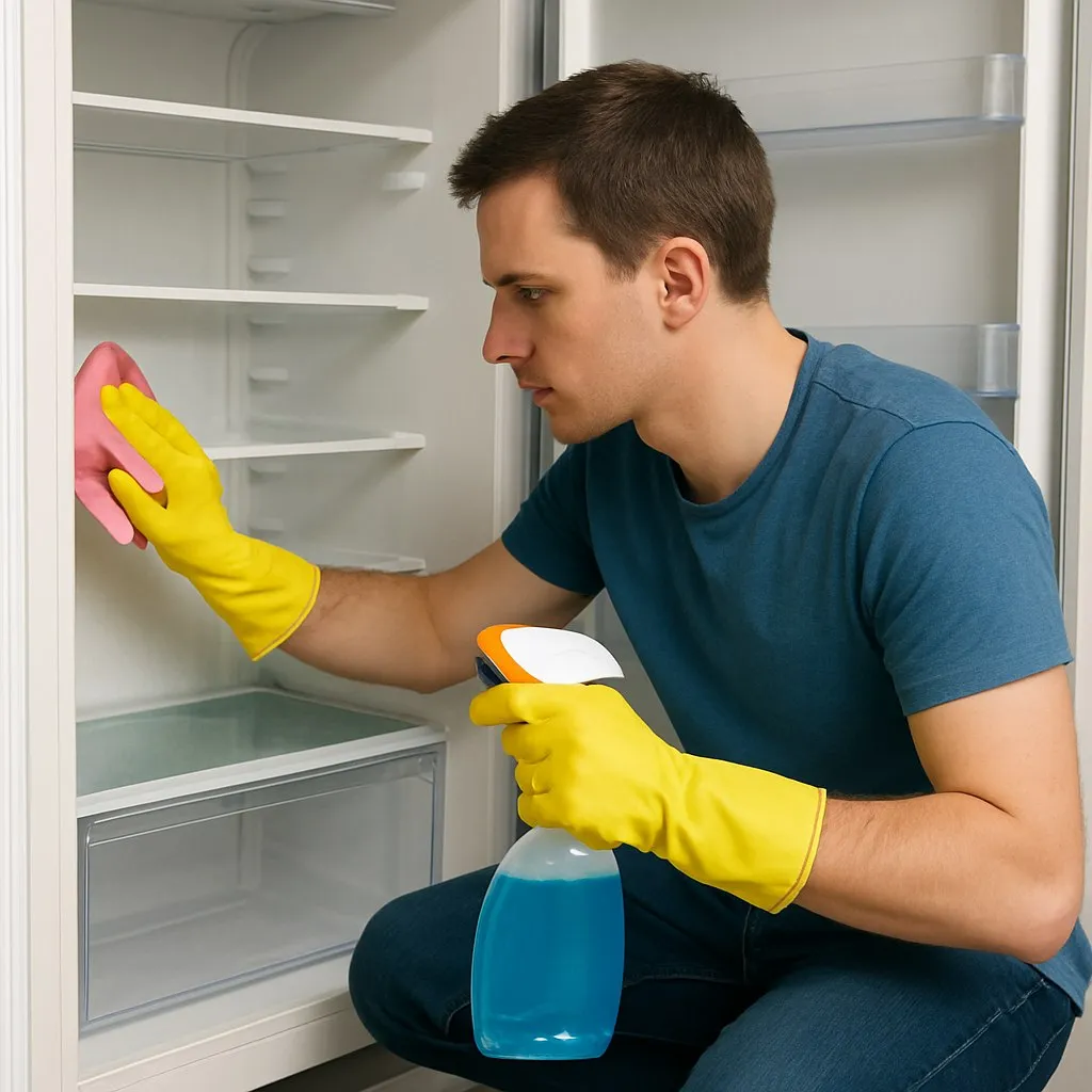 как мыть холодильник