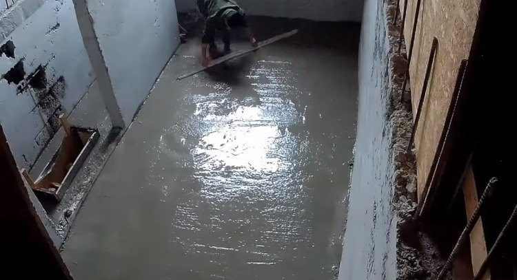 Заливка пола в подвале